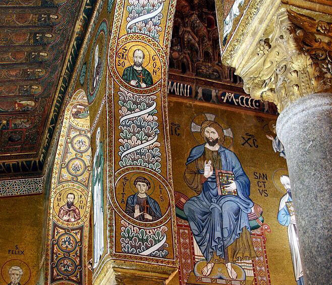 decorazioni mosaico in oro